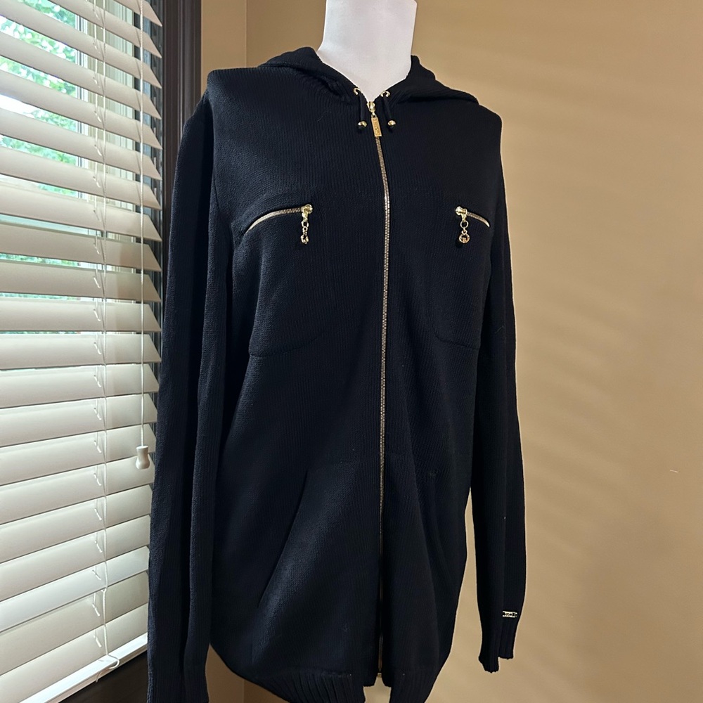 St John Sport Black Hoody Utility Jacket